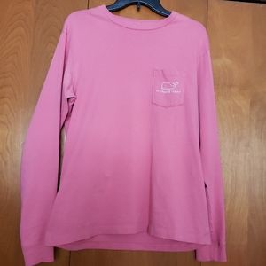Vineyard Vines salmon pink long sleeve t shirt